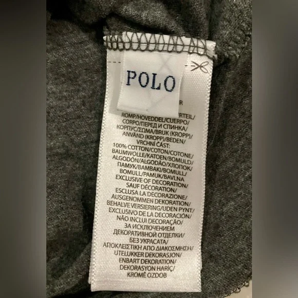 (2) Polo Ralph Lauren Women’s Large Grey Tees - Picture 5 of 10